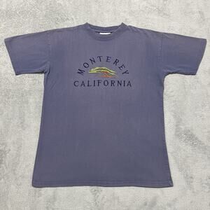 Monterey California T Shirt Mens S Blue Embroidered San Francisco Fleecewear Tee